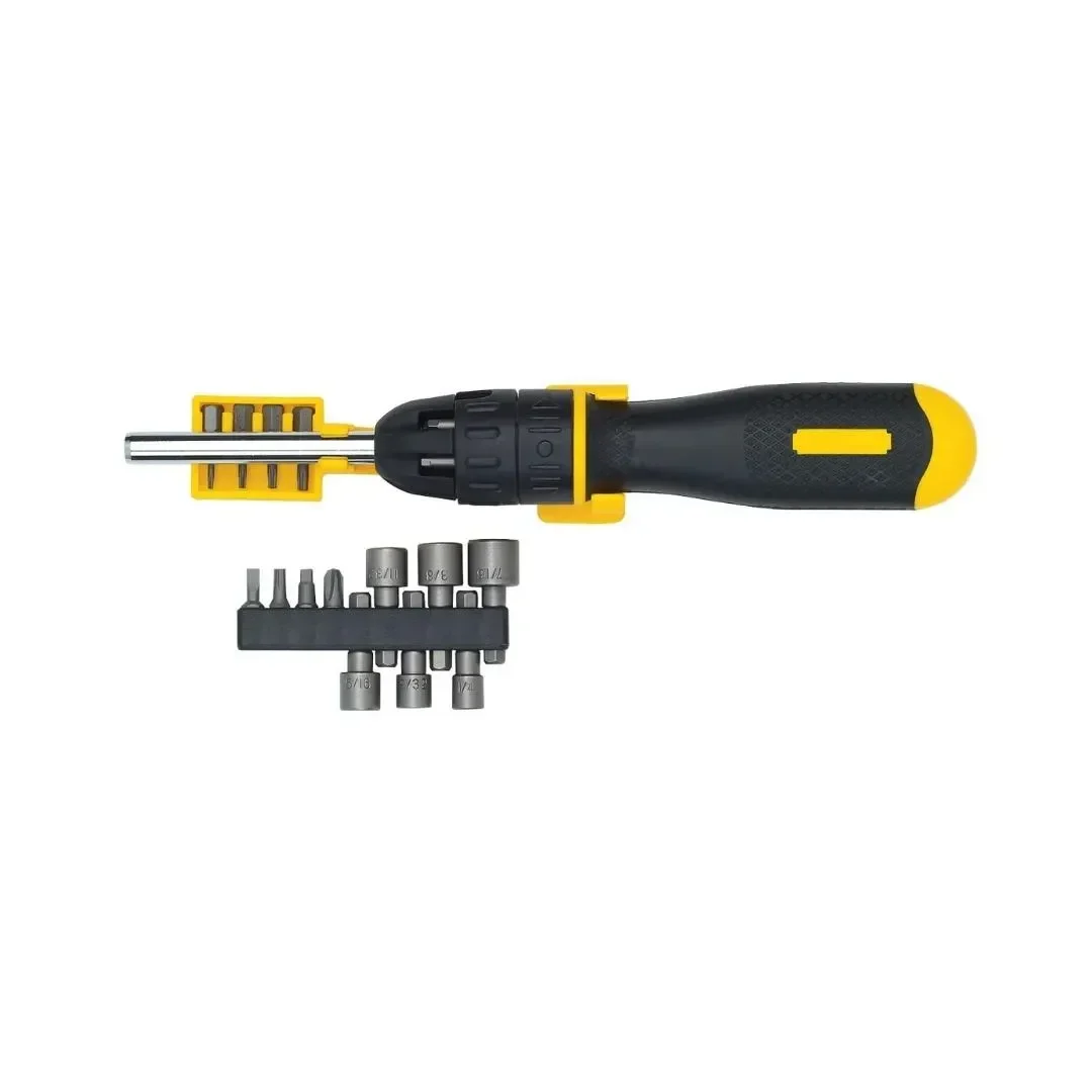 DESTORNILLADOR RATCHET MODELO 62574 CROMADO AMARILLO CON 20 PUNTAS STANLEY2