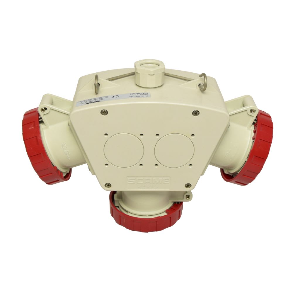 ADAPTADOR MULTIPLE OUT: 3 TOMACORRIENTES 3X32A+T 415V IP67 6H 603.3505-058 SCAME2