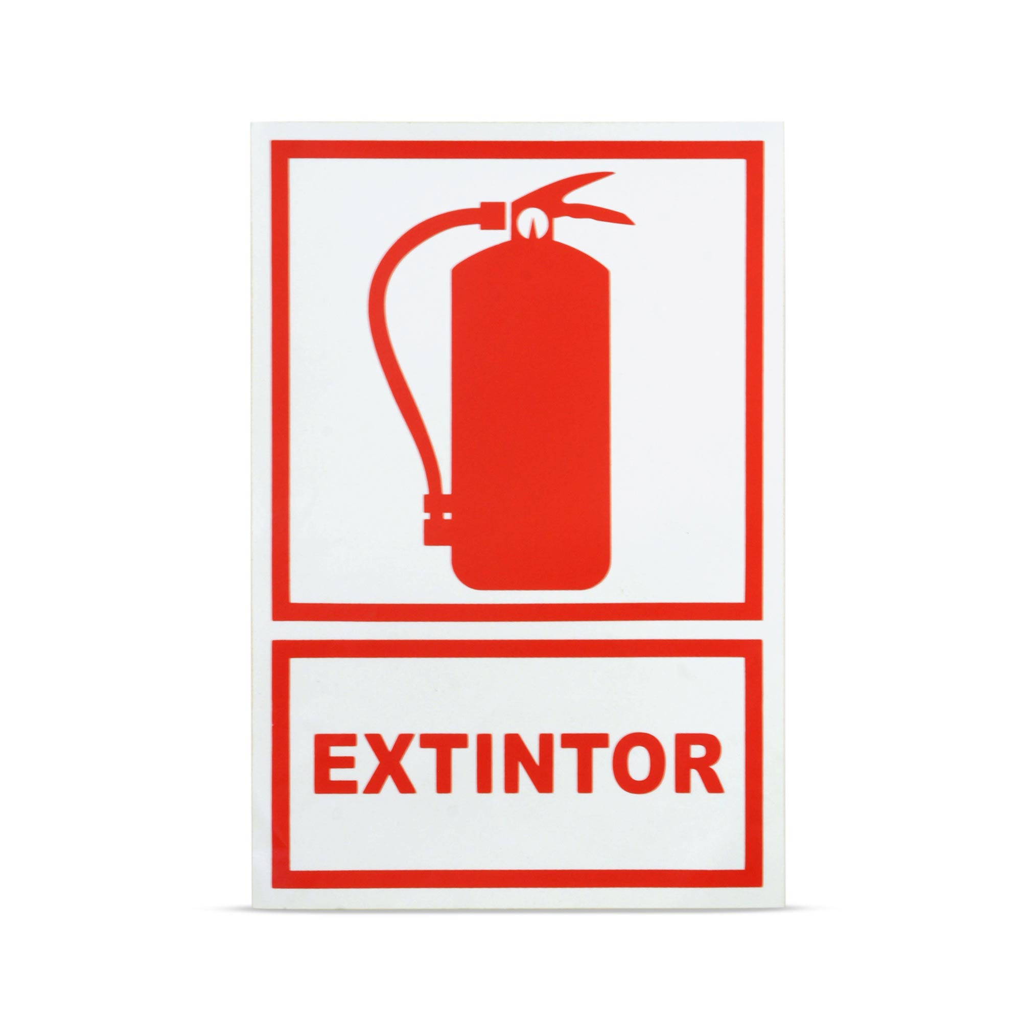 SEÑAL DE EXTINTOR BASE CON FOTOLUMINISCENTE 20X30CM SM1