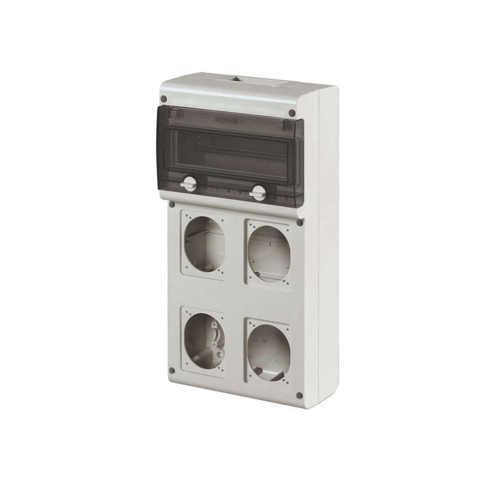 CAJA COMBINADA P/4 TOMACORRIENTES P/EMPOTRAR INCLINADA 16-32A 11 DIN BLOCK4 632.4500-000 SCAME