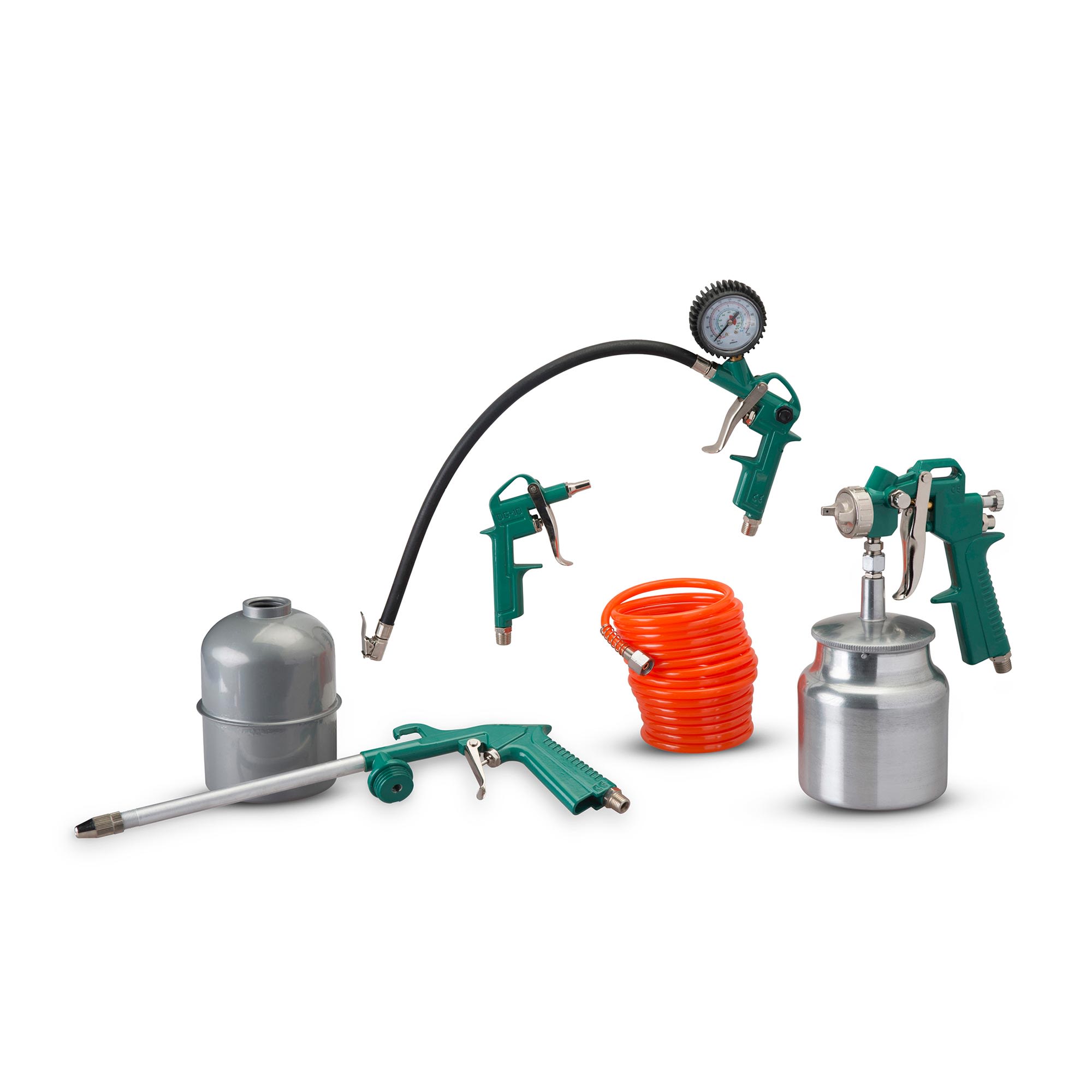 KIT DE HERRAMIENTAS NEUMATICAS 5 PZAS NARANJA WERKEN