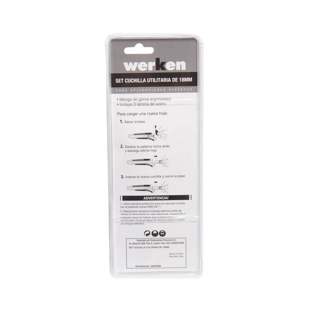 JUEGO DE CUCHILLAS UTILITARIAS WERKEN1