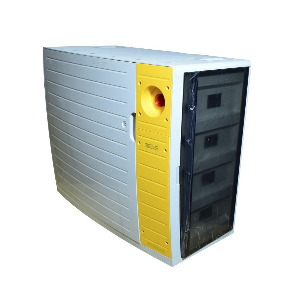 CAJA COMBINADA P/12 TOMACORRIENTES C/ENCLAVAMIENTO 16-32A OMNIA 52 DIN MBOX 658.0950-000 SCAME