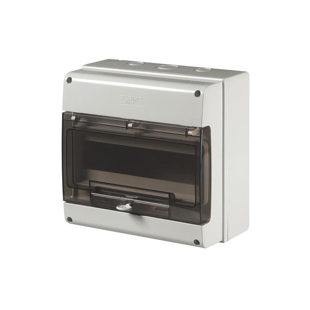 TABLERO P/ADOSAR DE TERMOPLÁSTICO 12 DIN 250X256X140MM CON PUERTA 672.2012 SCAME
