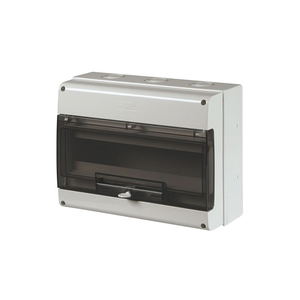 TABLERO P/ADOSAR DE TERMOPLÁSTICO 16 DIN 250X328X140MM CON PUERTA 672.2016 SCAME1