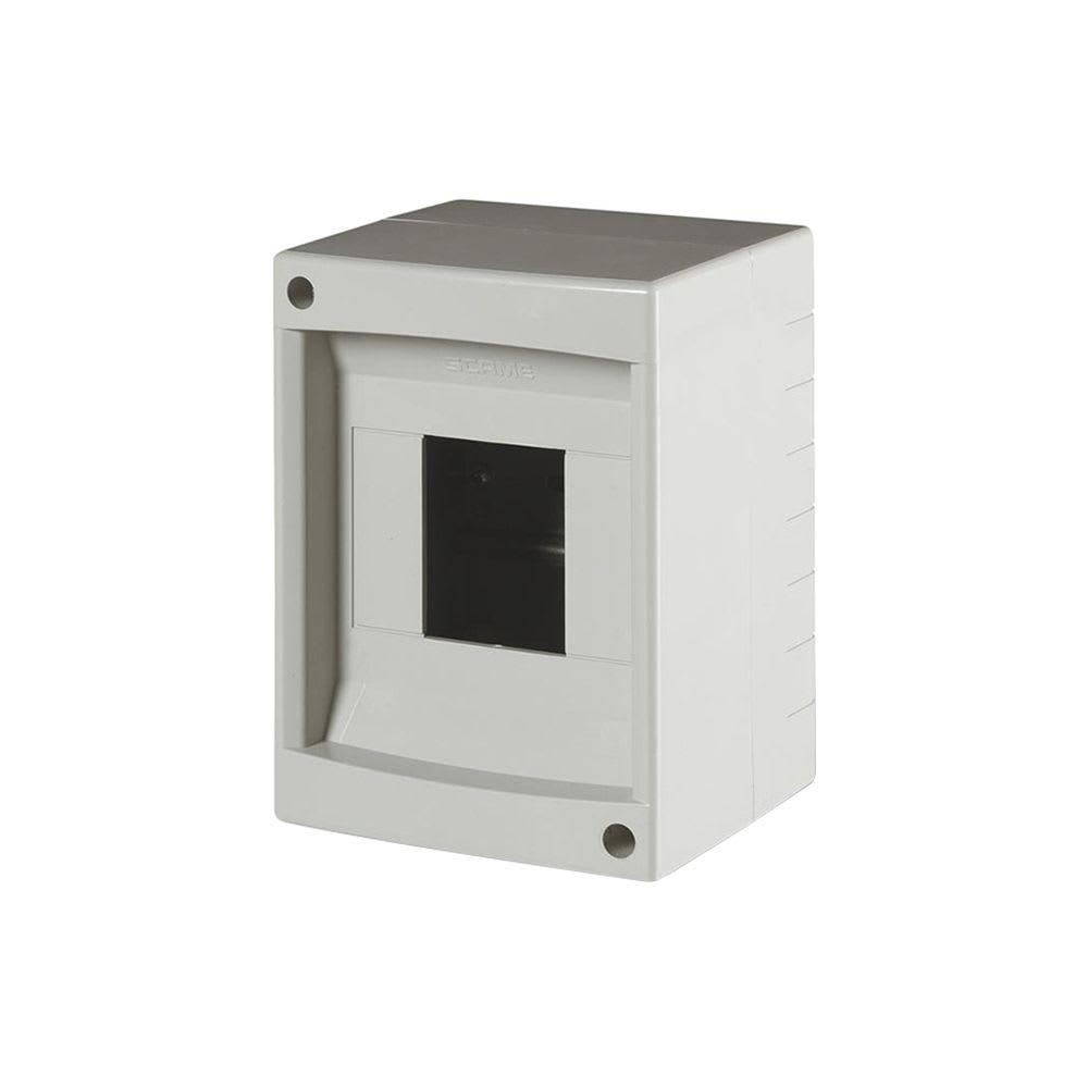 TABLERO P/ADOSAR DE TERMOPLÁSTICO 4 DIN 130X97X84MM SIN PUERTA 673.2102 SCAME1