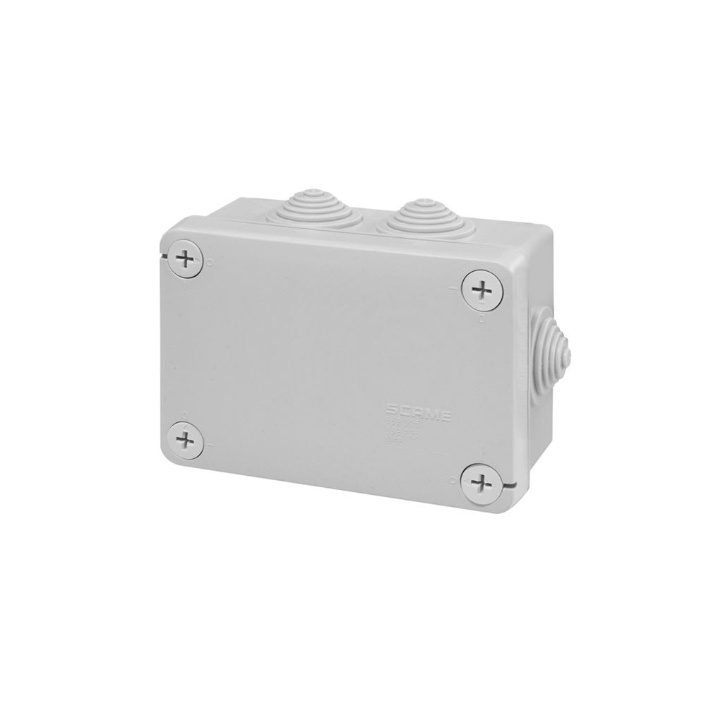 CAJA DE DERIVACION PVC 150X110X70MM CON 10 PASACABLES PG21 IP55 689.006 SCAME