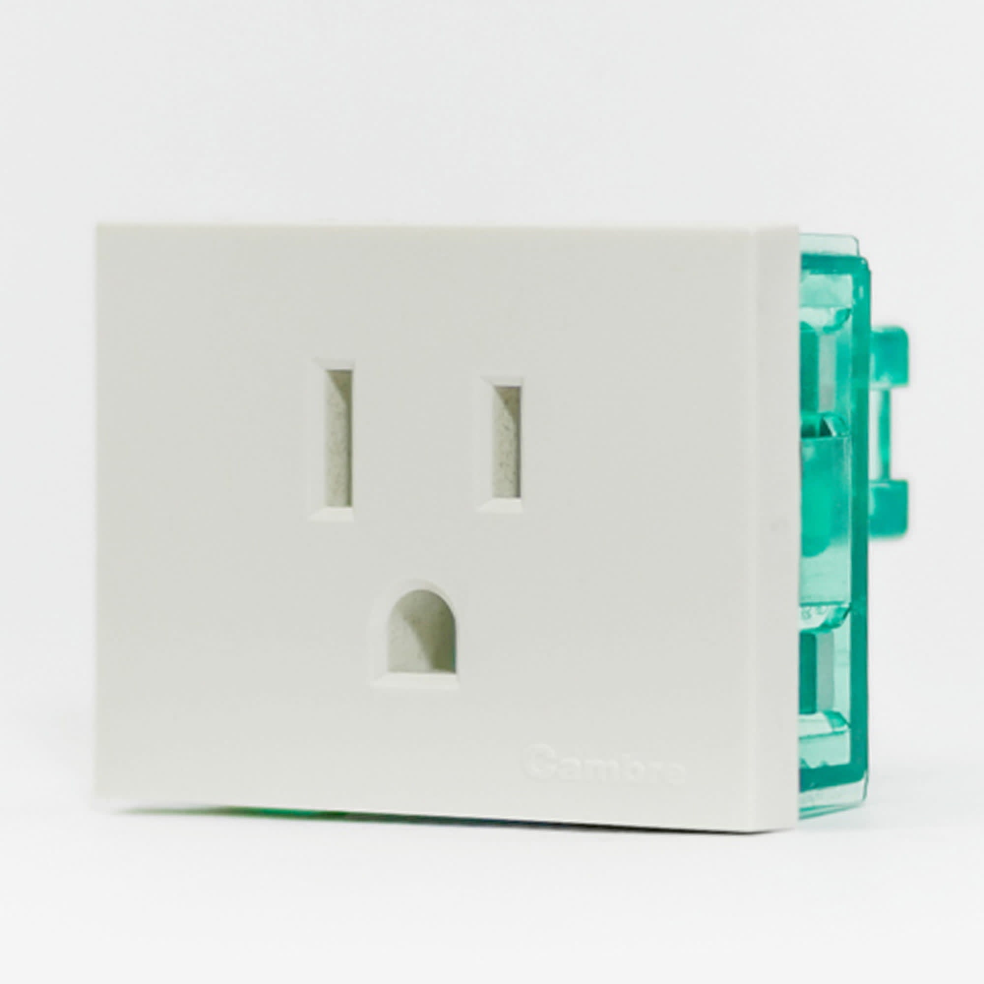 TOMA AMERICANO L/T 15A 125V NEMA 5-15R BLANCO (2 MODULOS) CAMBRE1