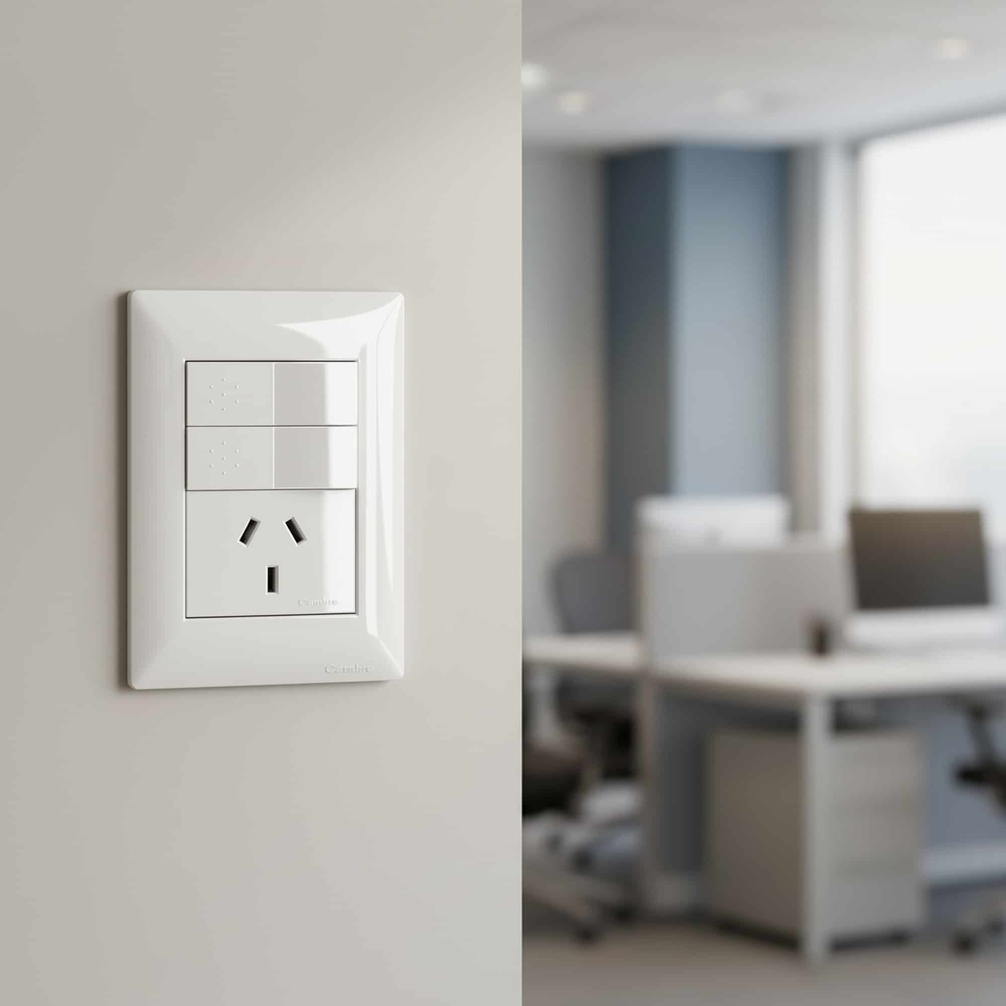 TOMA TIPO PATA DE GALLO L/T 10A 250V BLANCO CAMBRE3