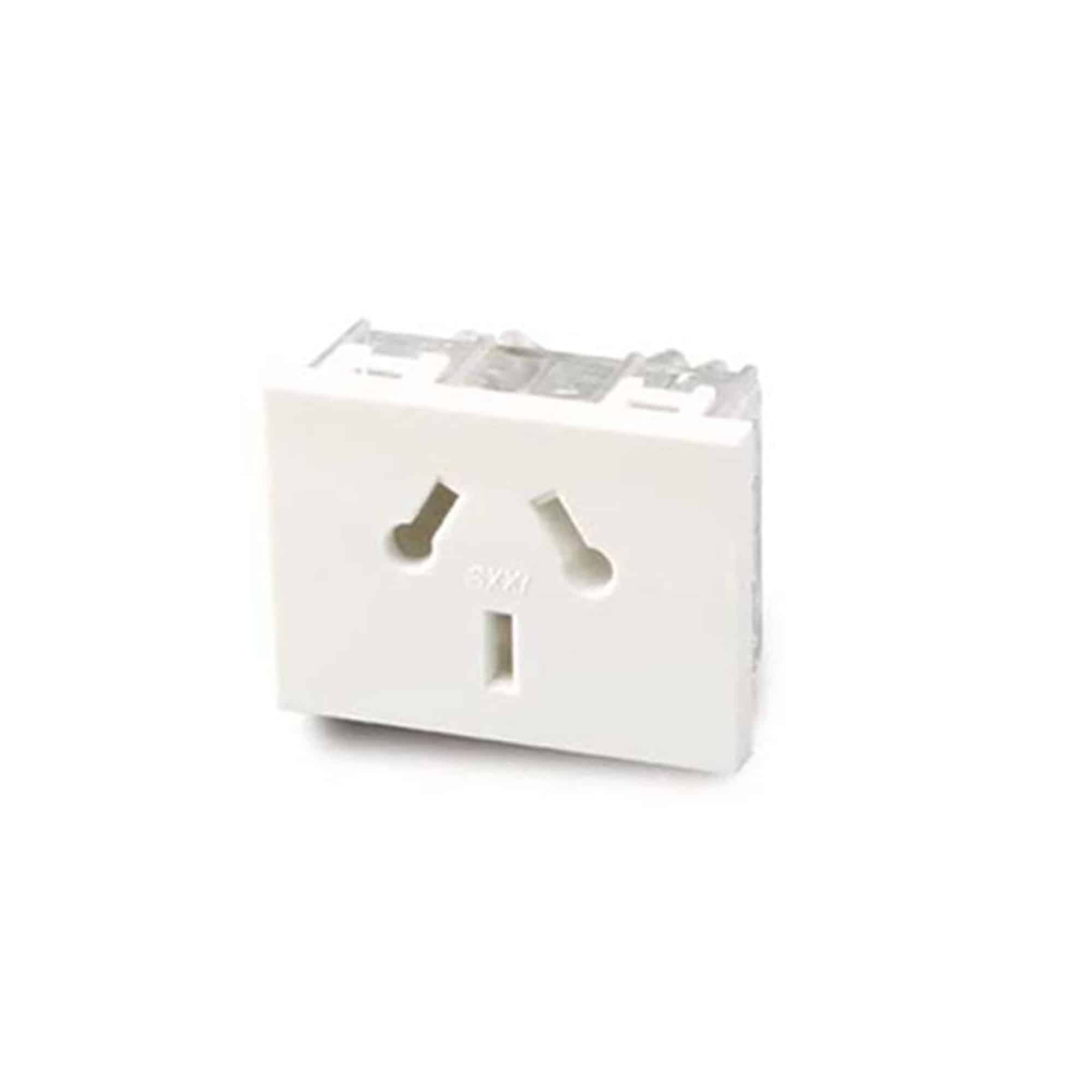 TOMA TIPO PATA DE GALLO L/T 10A 250V BLANCO CAMBRE