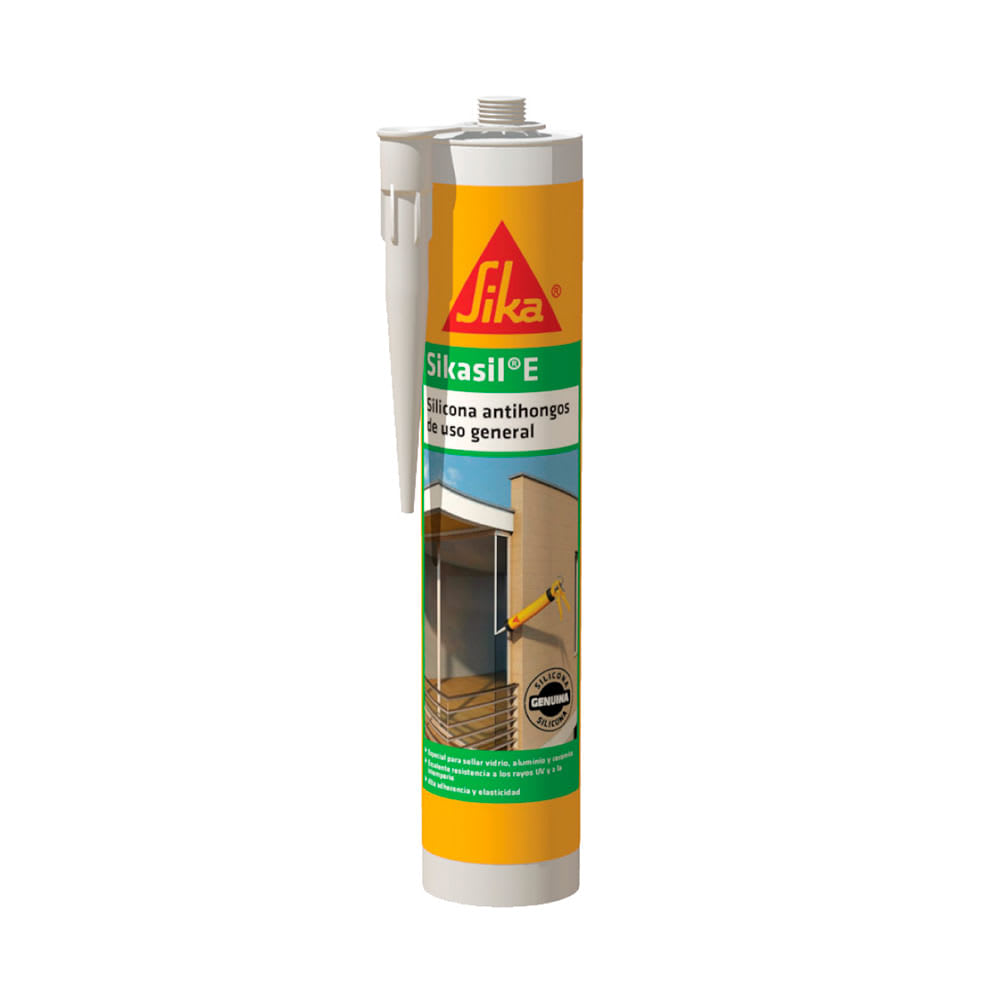 SILICONA ANTIHONGOS PARA PUERTAS Y VENTANAS SIKASIL EGRIS 280ML SIKA1