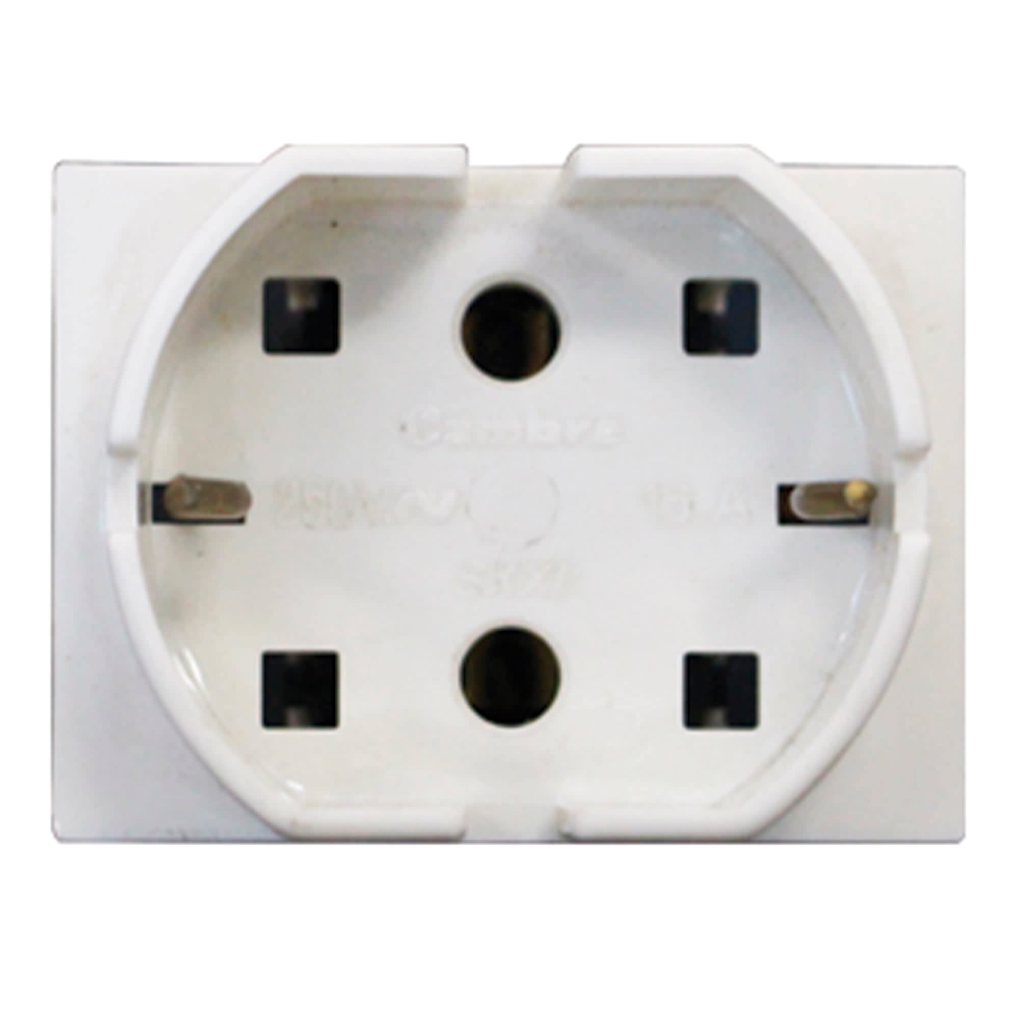 TOMA SCHUKO 16A L/T 250V CUELLO LARGO BLANCO CAMBRE1