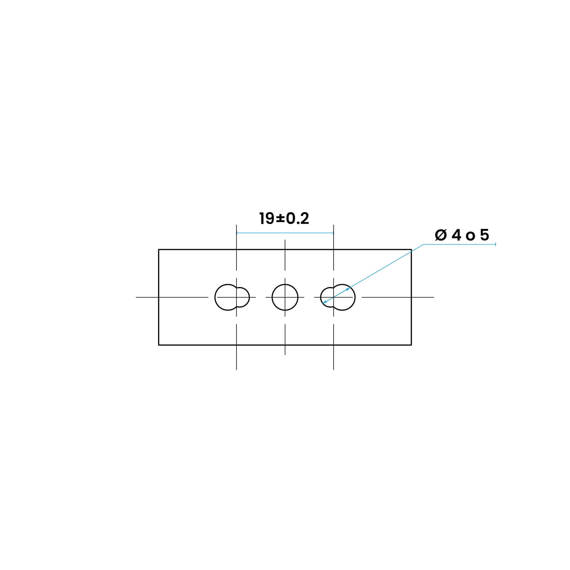 TOMA 3 EN LINEA BIPASO L/T 10/16A 250V BLANCO CON PROTECCION (1 MODULO) CAMBRE2