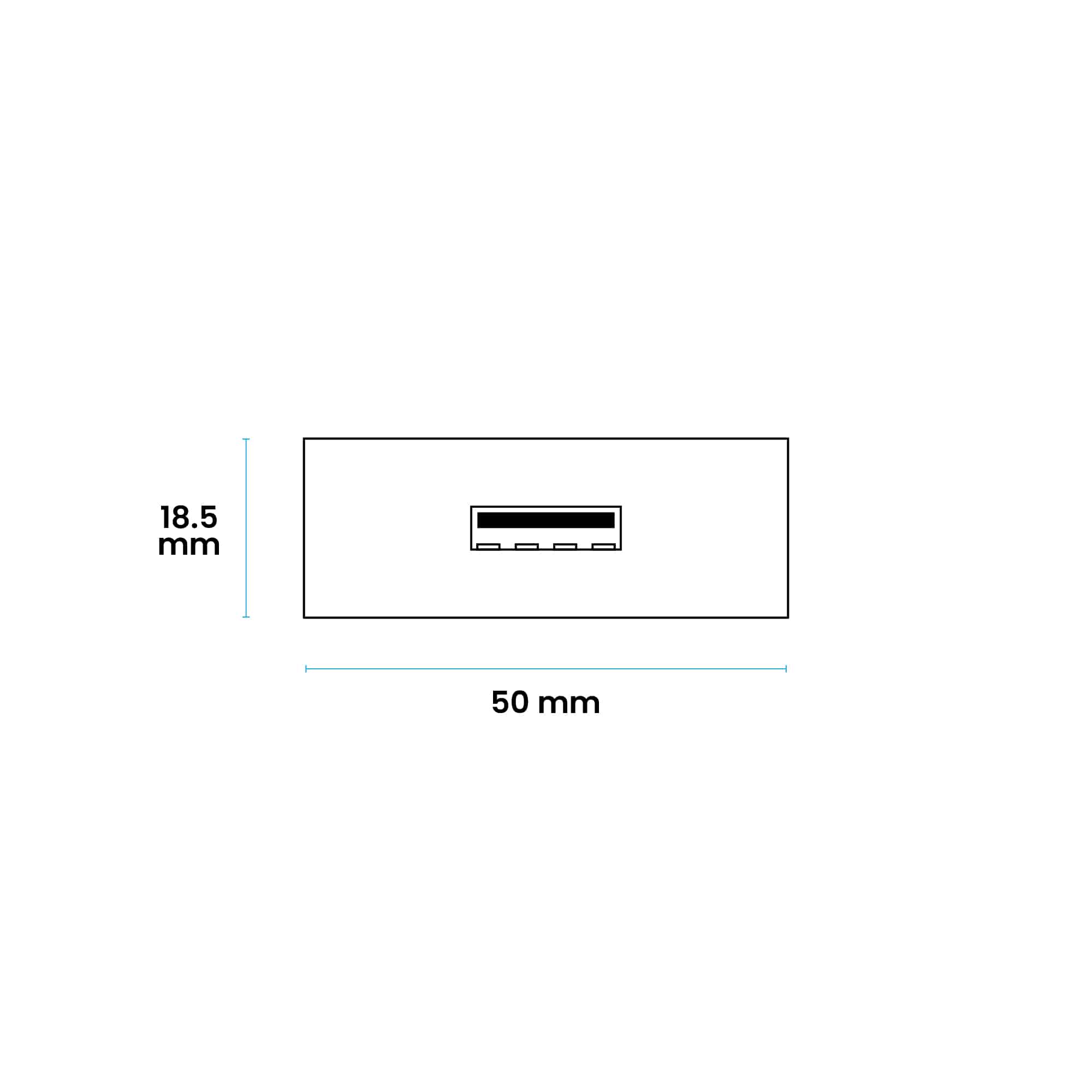 TOMACORRIENTE MODULO USB A 100-240VAC 5V 2.5A BLANCO CAMBRE2