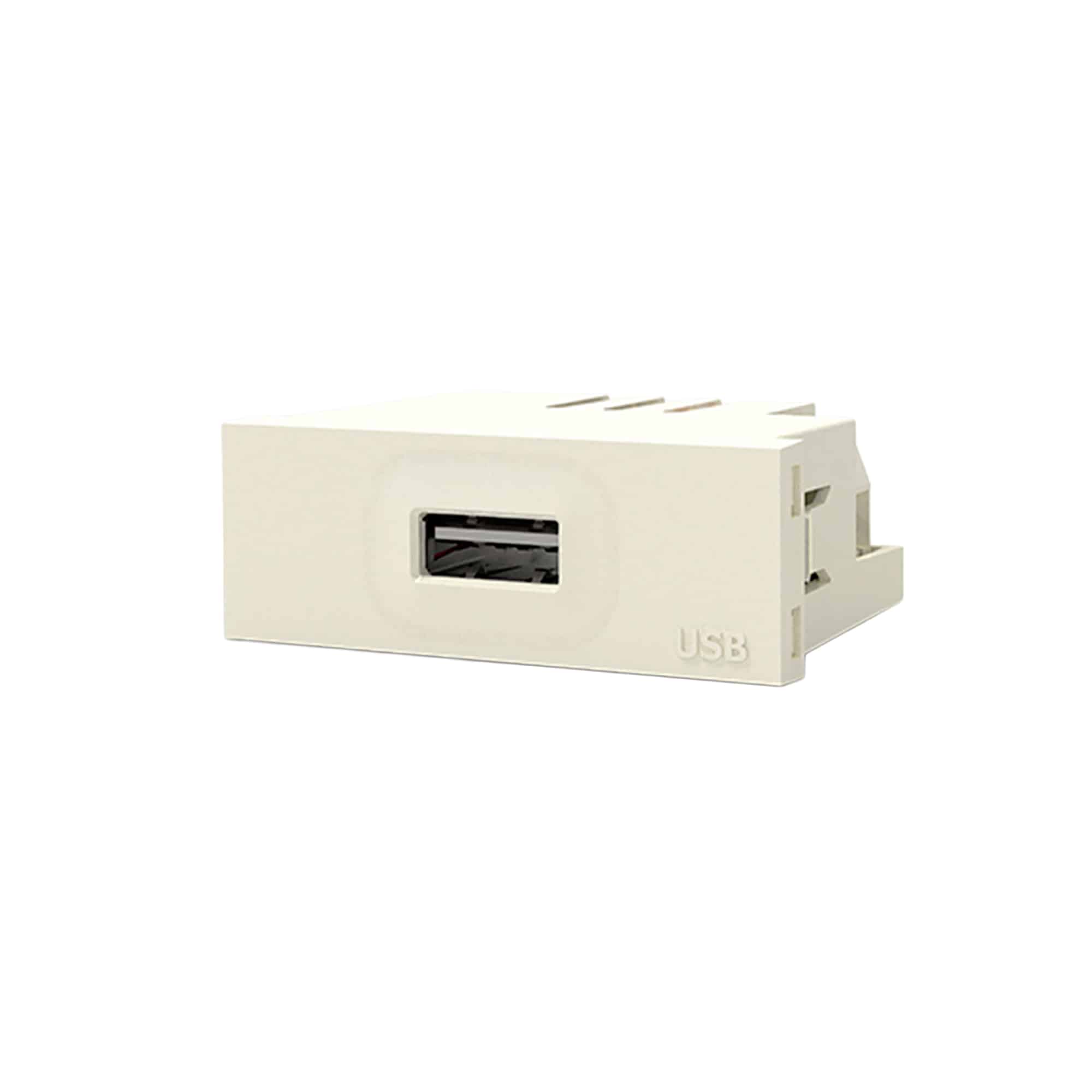 TOMACORRIENTE MODULO USB A 100-240VAC 5V 2.5A BLANCO CAMBRE1