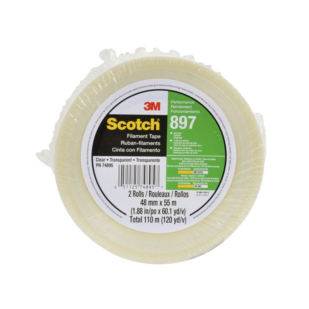 CINTA FILAMENTADA CALIDAD SUPERIOR 897 18MMX55MTS 70006120078 3M1