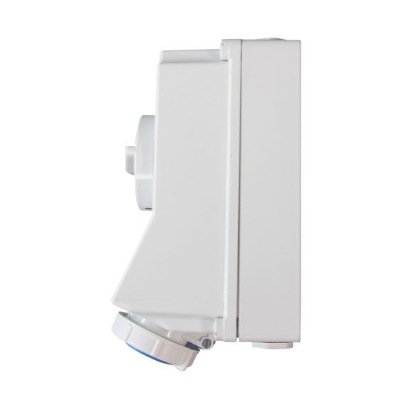 TOMA VISIBLE 16AMP 2P+T 250V C/INTERRUP. POR ENCLAVAM. MECANICO AZUL 6H IP67/69 XCONTACT REEMPLAZO 7012A MENNEKES2