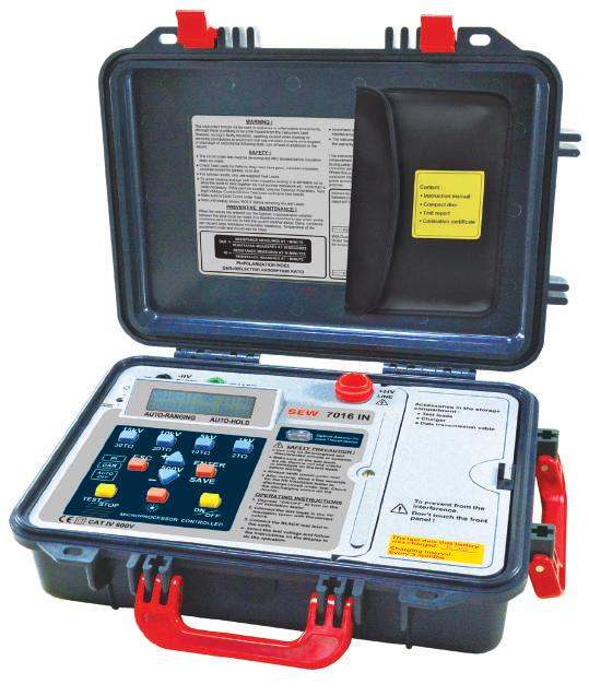 MEGOHMETRO DIGITAL 500V/15KVDC 30TOHM- CONEXION/PC 200 P/MEMORIA 7016-IN SEW1