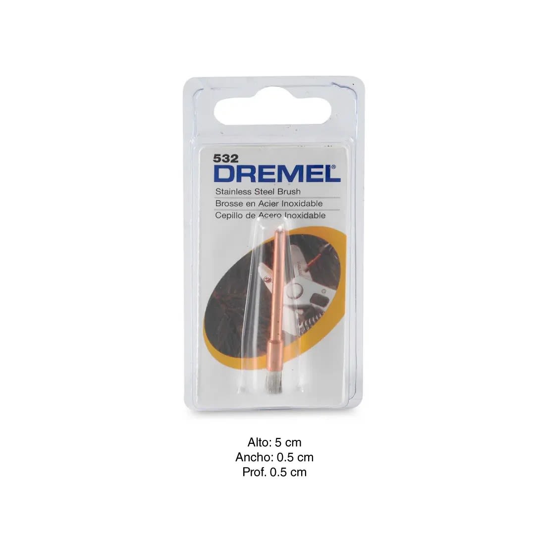 CEPILLO DE ACERO INOXIDABLE 1/8'' DREMEL1