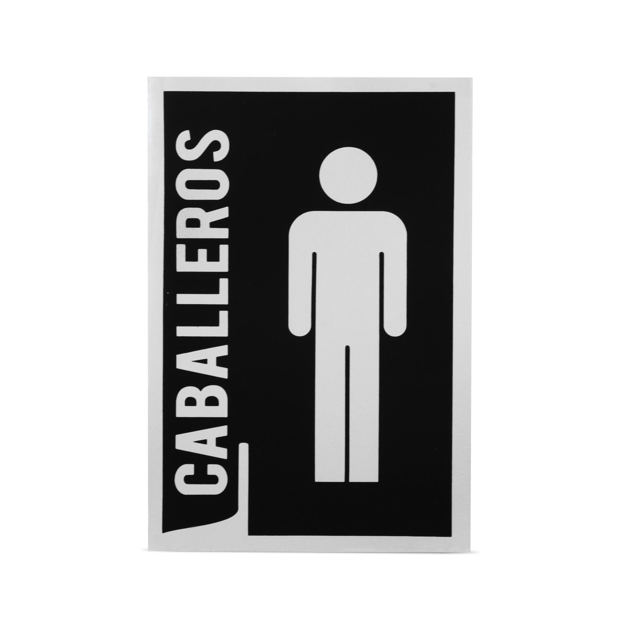 SEÑAL BAÑO CABALLEROS 22X15CM WERKEN1