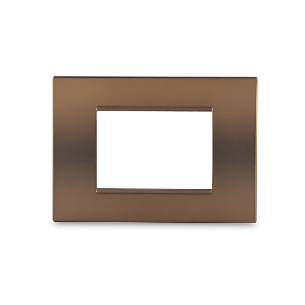 PLACA 3M RECTANGULAR BRONCE LIVING LIGHT BTICINO1