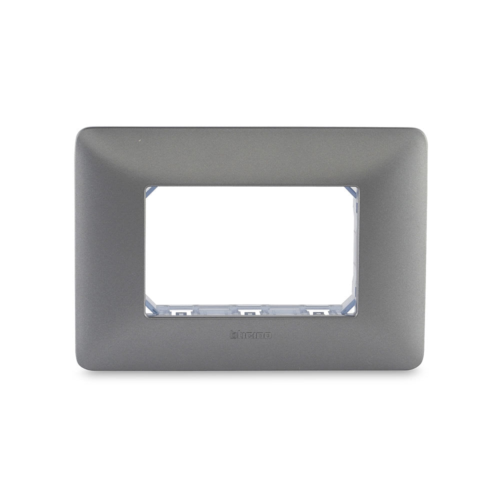 PLACA 3M RECTANGULAR ANTRACITA LIVING LIGHT BTICINO1