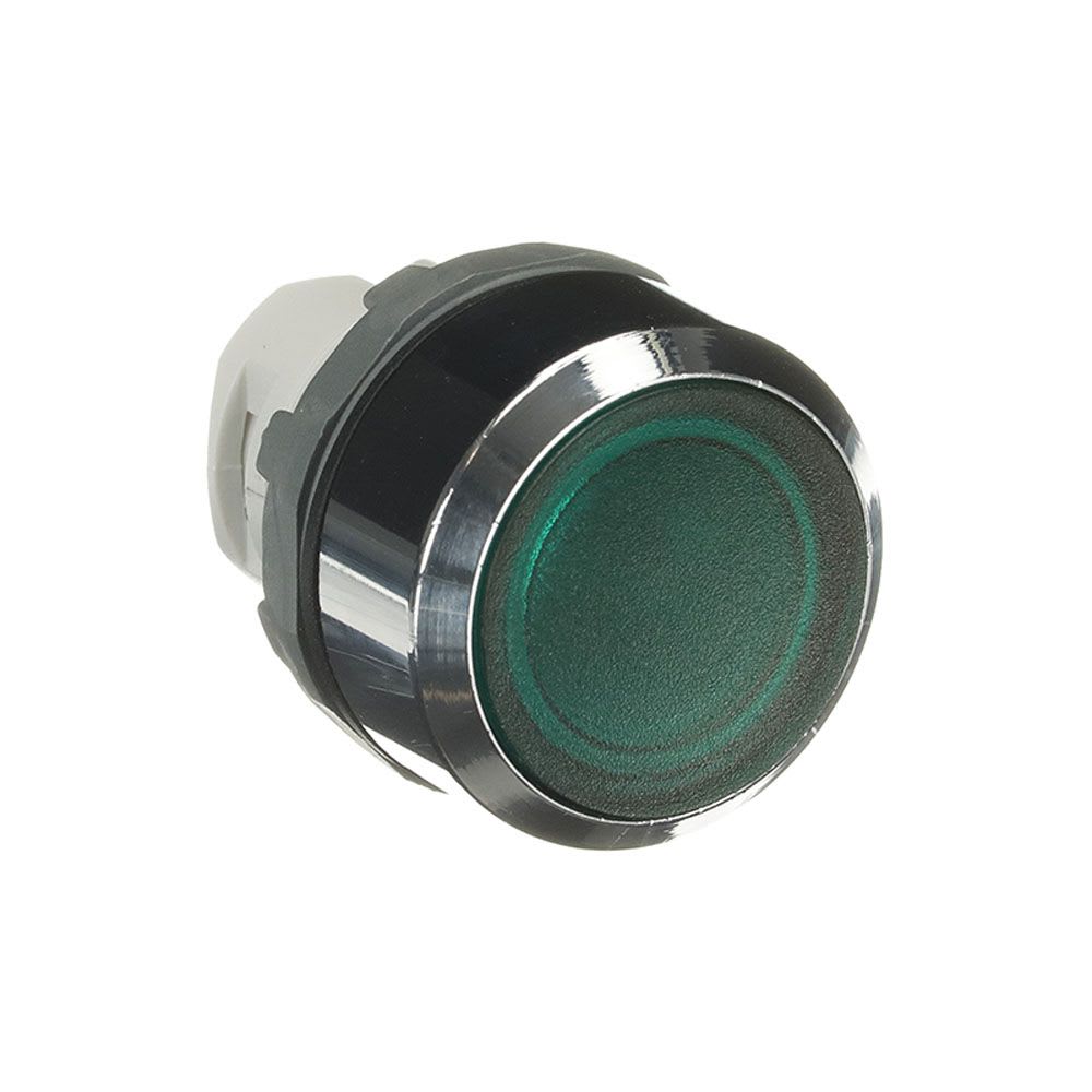 PULSADOR LUMINOSO RASANTE LED ROJO 230VAC 22MM 1NC PLASTICO NEGRO TRANSFORMADO ABB