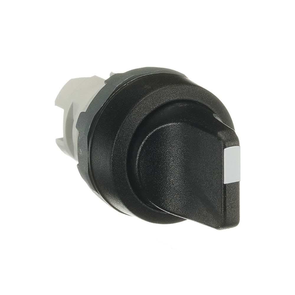 SELECTOR MANIJA CORTA NO LUMINOSO 3 POSICIONES FIJAS 22MM 2NA NEGRO TRANSFORMADO ABB