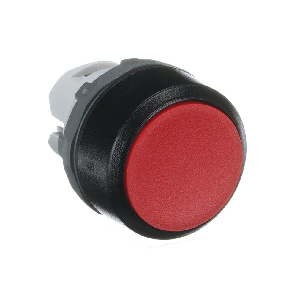 PULSADOR NO LUMINOSO RASANTE ROJO 22MM 1NC PLASTICO NEGRO TRANSFORMADO ABB1