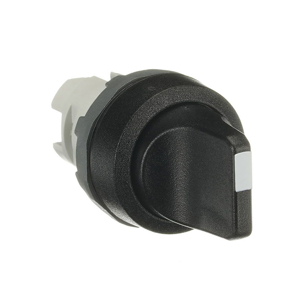 SELECTOR MANIJA CORTA NO LUMINOSO 3 POSICIONES C/RETORNO 22MM 2NA NEGRO TRANSFORMADO ABB