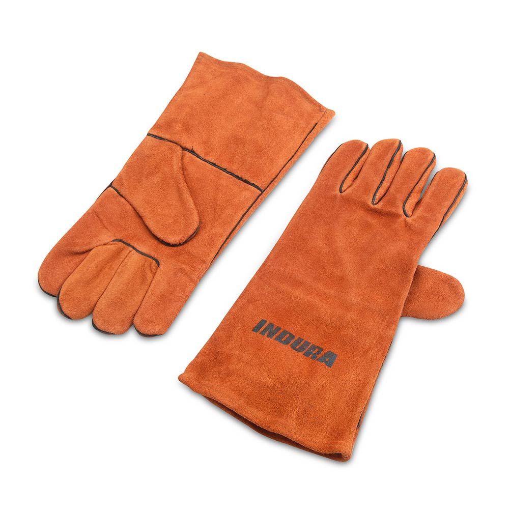 GUANTE DE CUERO MODELO SOLDADOR AT19 EN COLOR NARANJA INDURA
