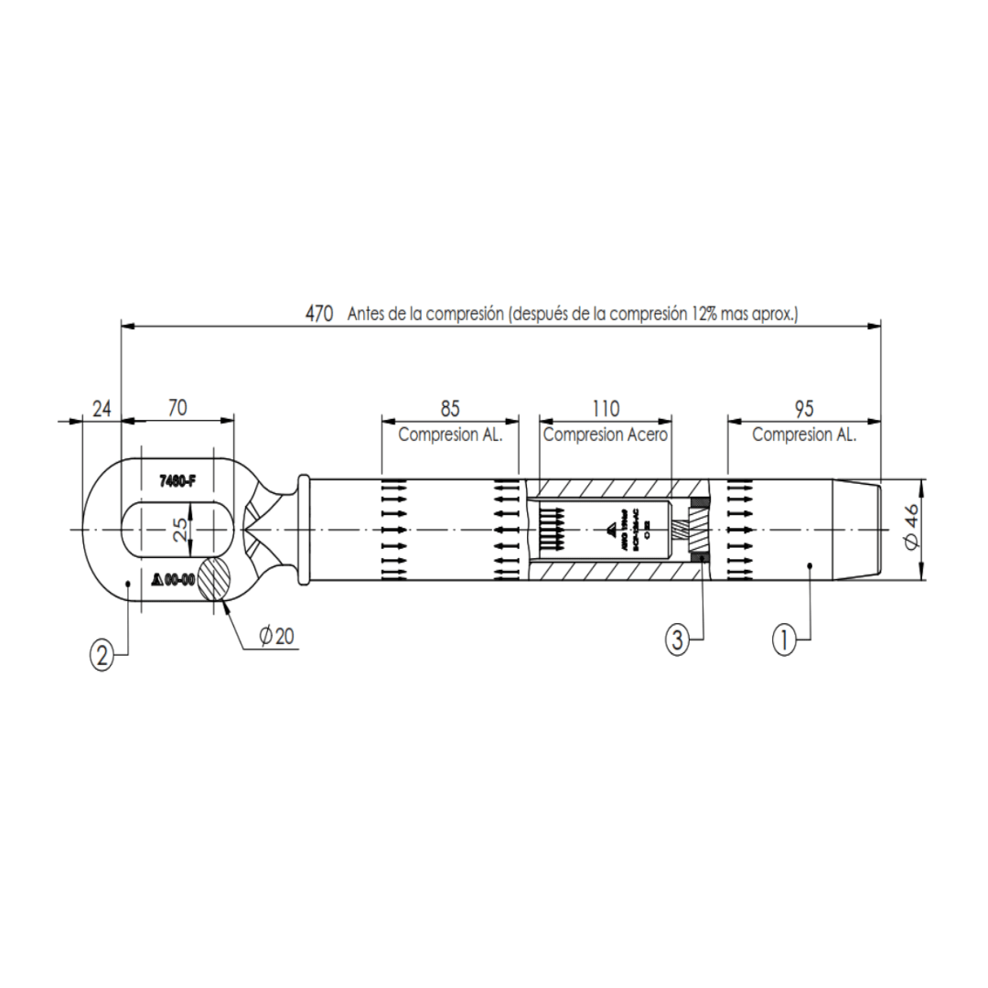GRAPAS DE ANILLA FINAL MODELO CF-126-AC AWG 19#9 7644 ARAGCU AT1