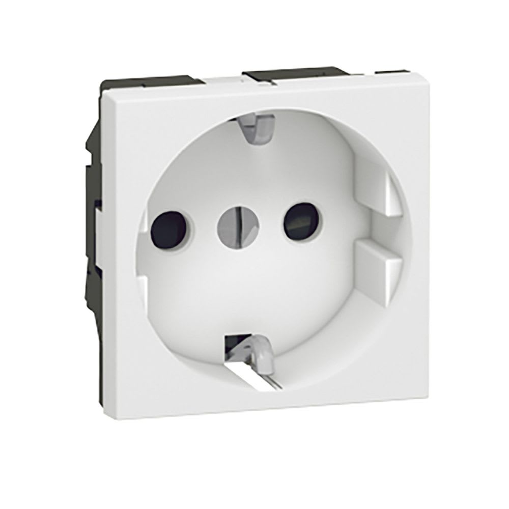 TOMACORRIENTE P/EMPOTRAR SCHUKO C/TORNILLO 2 MODULOS BLANCO MOSAIC 77213 LEGRAND1
