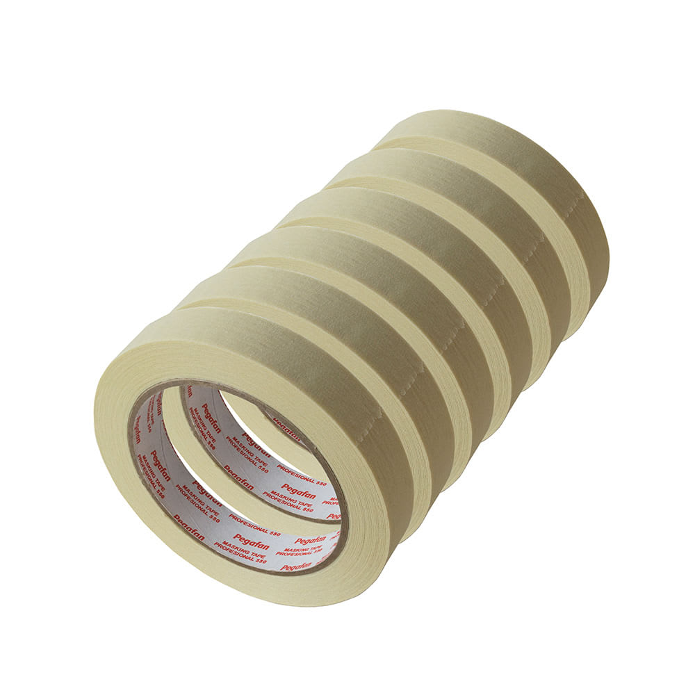 CINTA MASKING TAPE MULTIUSO 18MM X 36M - 6 UNIDADES PEGAFAN1