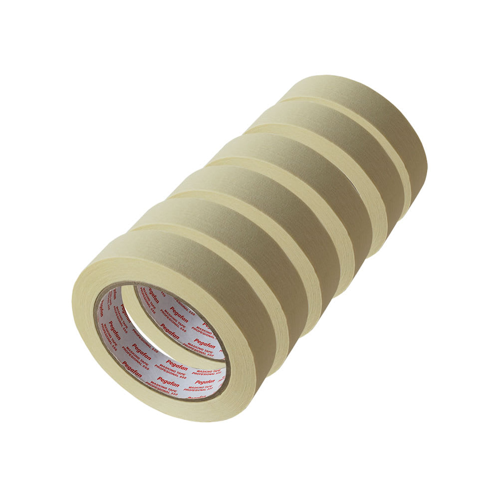 CINTA MASKING TAPE MULTIUSO 24MM X36M - 6 UNIDADES PEGAFAN1