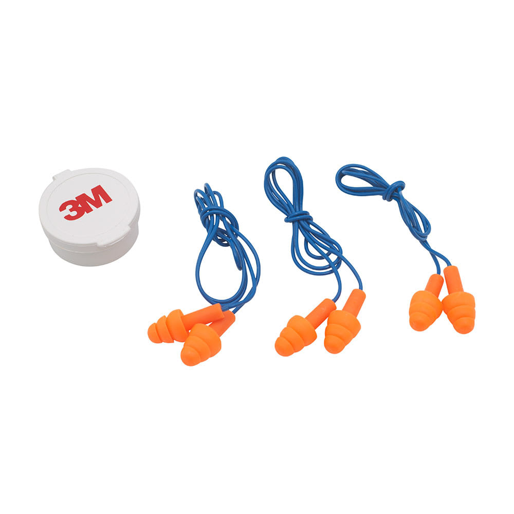 TAPONES AUDITIVOS REUTILIZABLES MODELO X3 UND90716H3 NARANJA CON CORDON 3M PERU