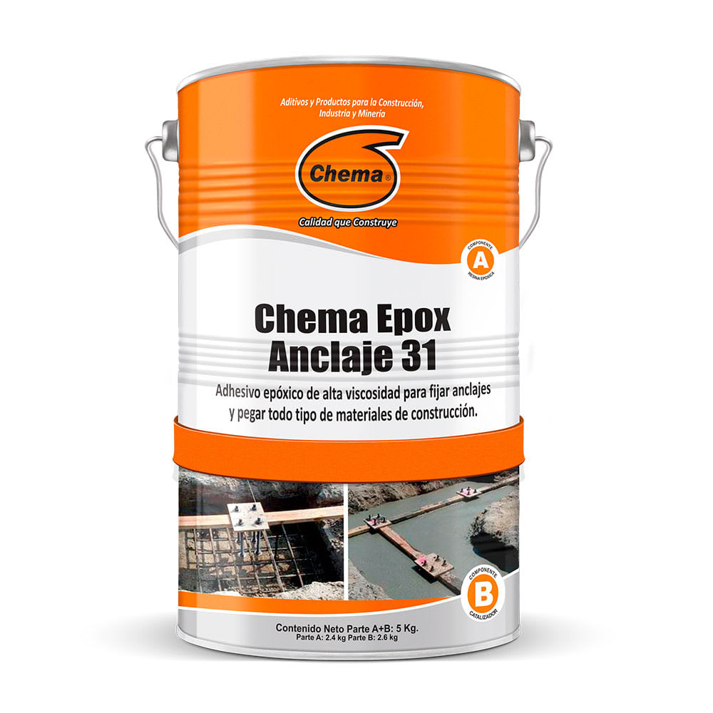 ADHESIVO EPOXICO PARA ANCLAJES Y REPARACION EPOX 31 2KG CHEMA