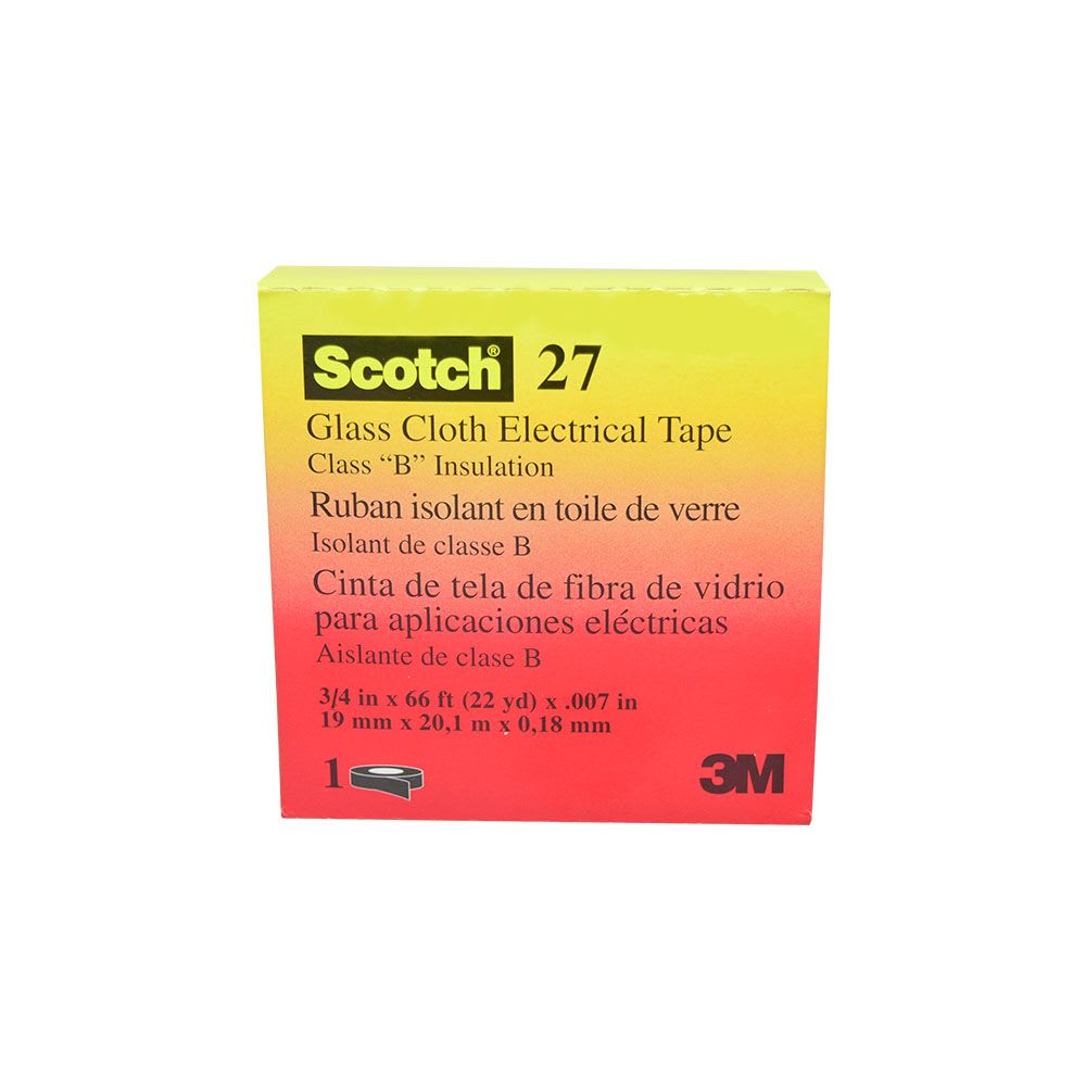 CINTA FIBRA DE VIDRIO CON ADHESIVO SCOTCH 27 3/4''X20M 130°C 80012020360 3M PERU