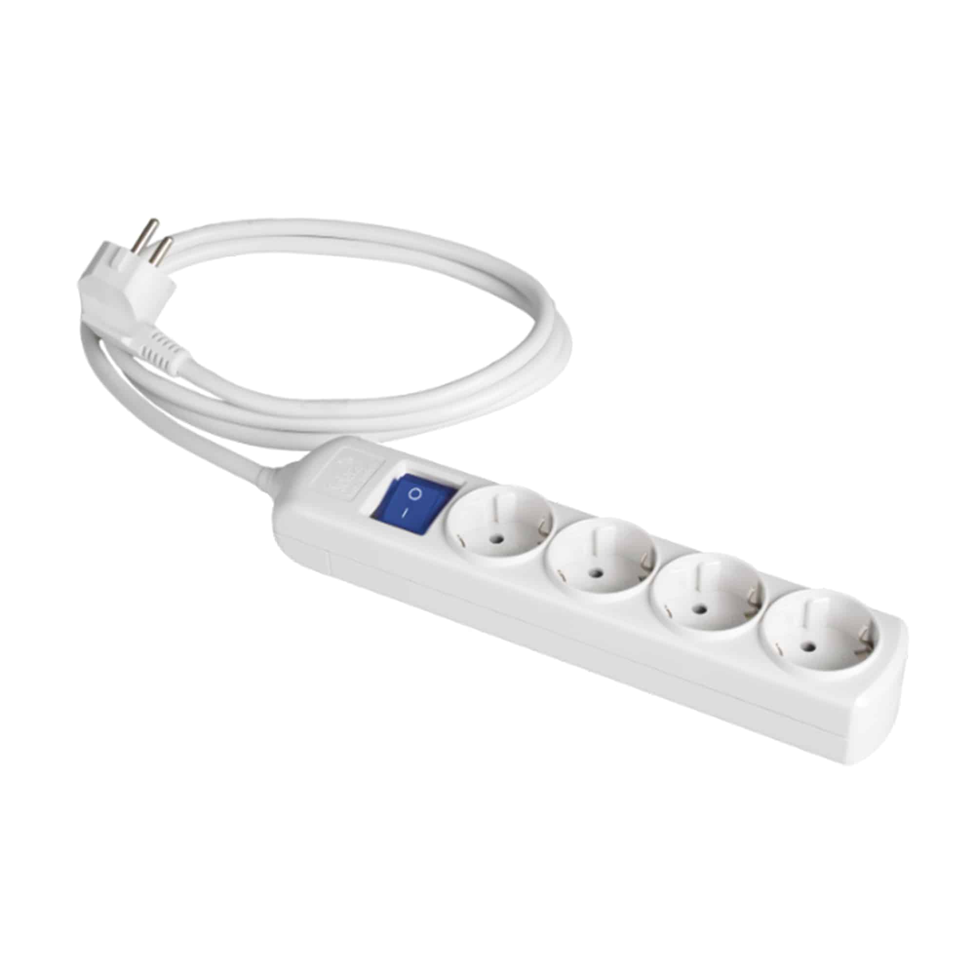 EXTENSION DE 4 TOMAS SCHUKO 2P+T. 16A. 230V C/CABLE DE 2 MTS SOLERA