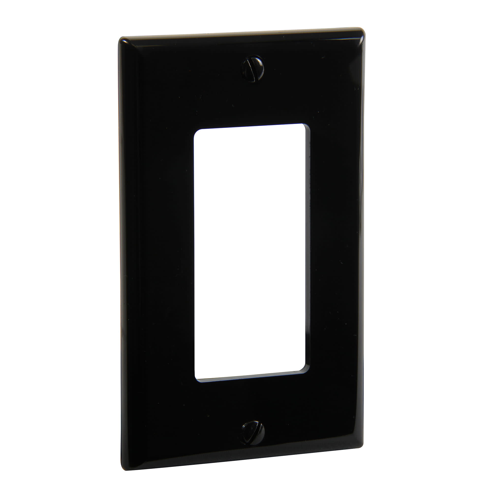 PLACA SIMPLE DECORA NYLON NEGRO LEVITON1