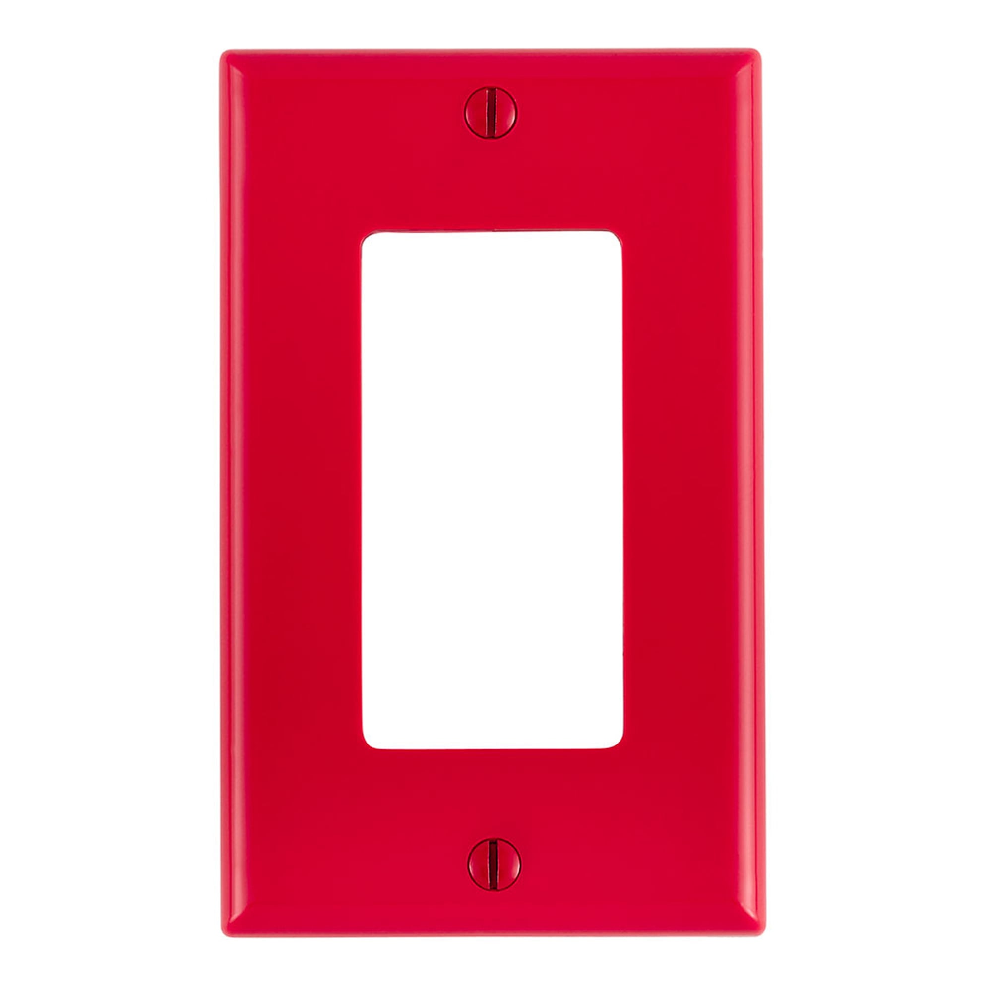 PLACA SIMPLE DECORA NYLON ROJO LEVITON1