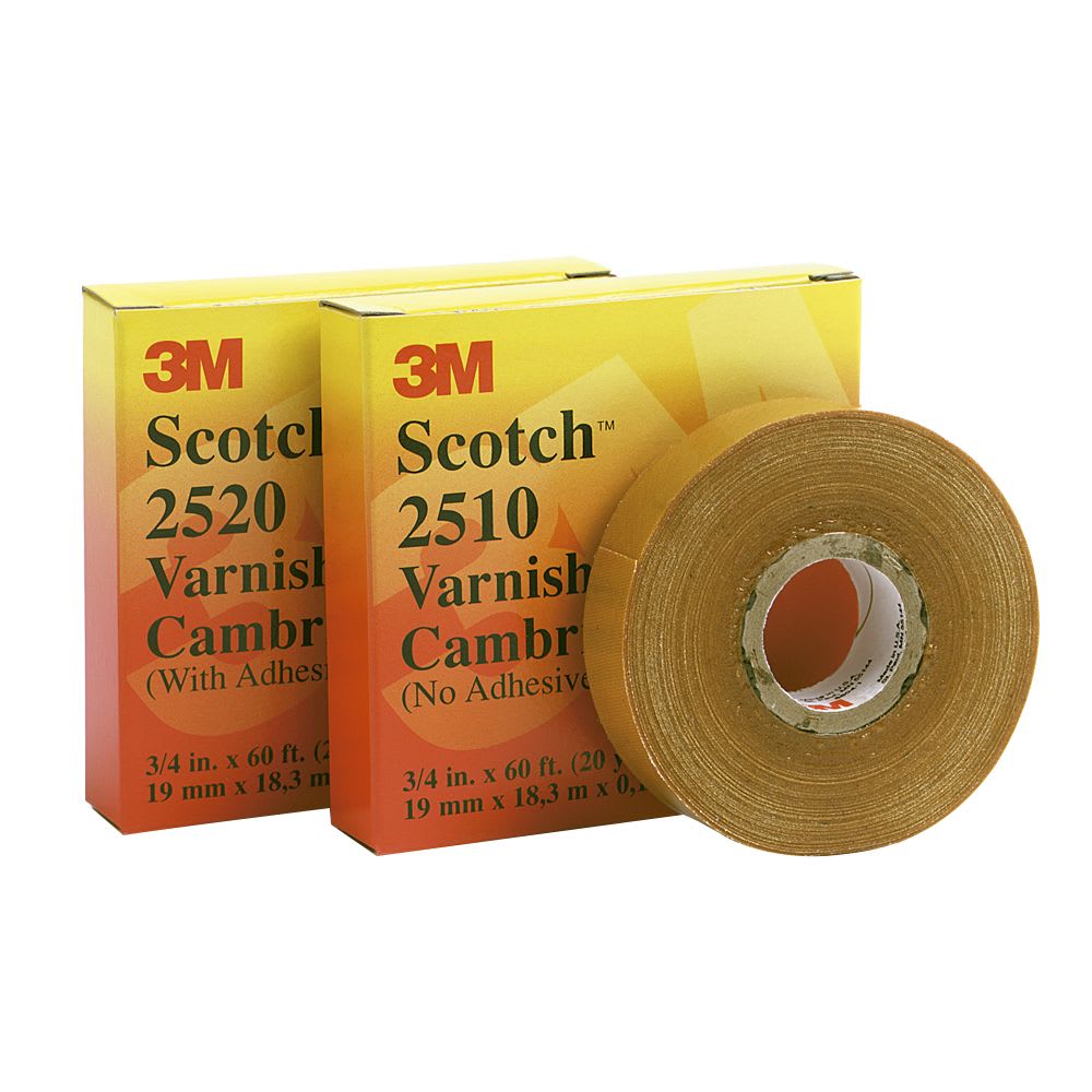CINTA AISLANTE CAMBRIC SIN ADHESIVO 2510 3/4''X18MTS 80610833420 3M PERU