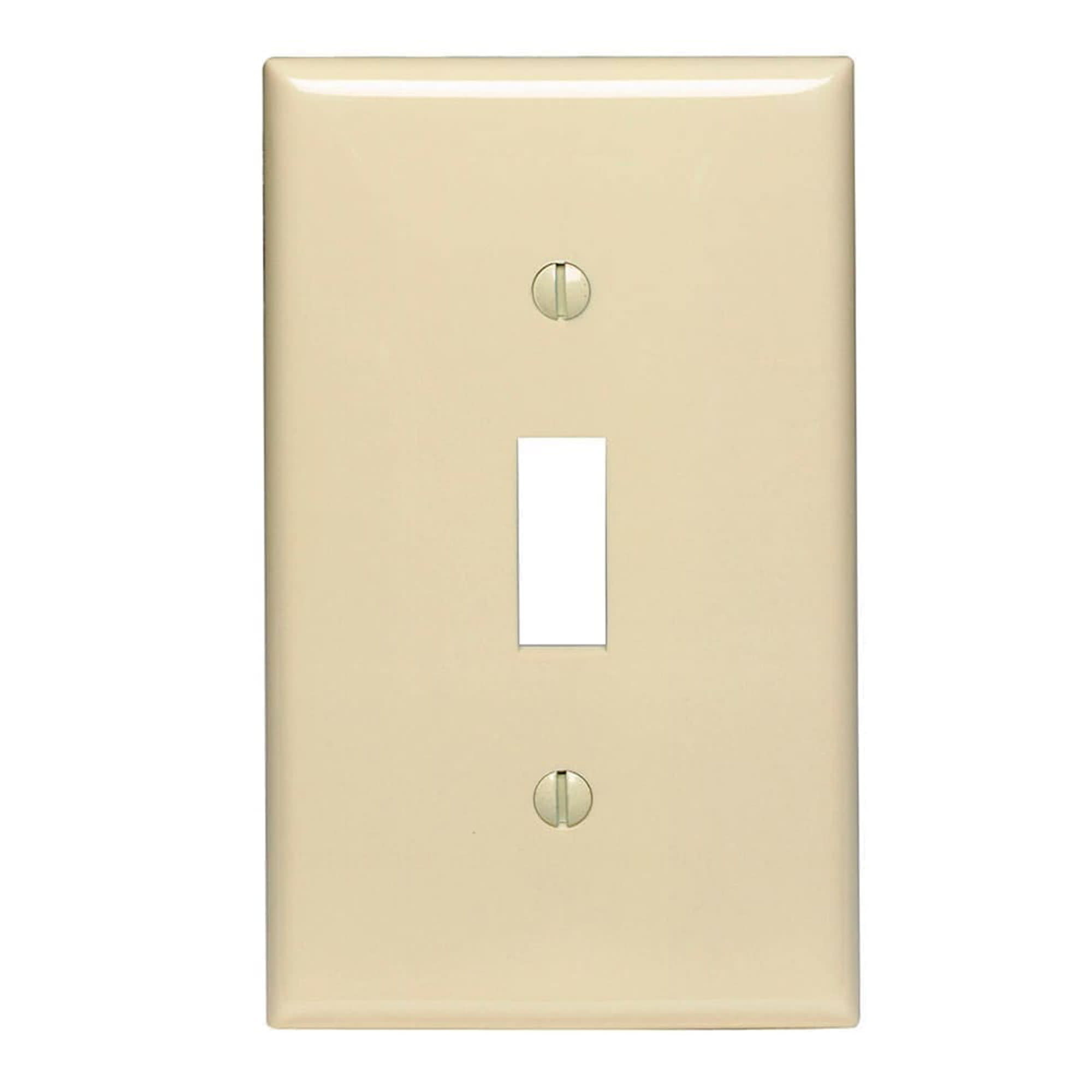 PLACA SIMPLE NYLON P/INTERRUPTOR MARFIL LEVITON