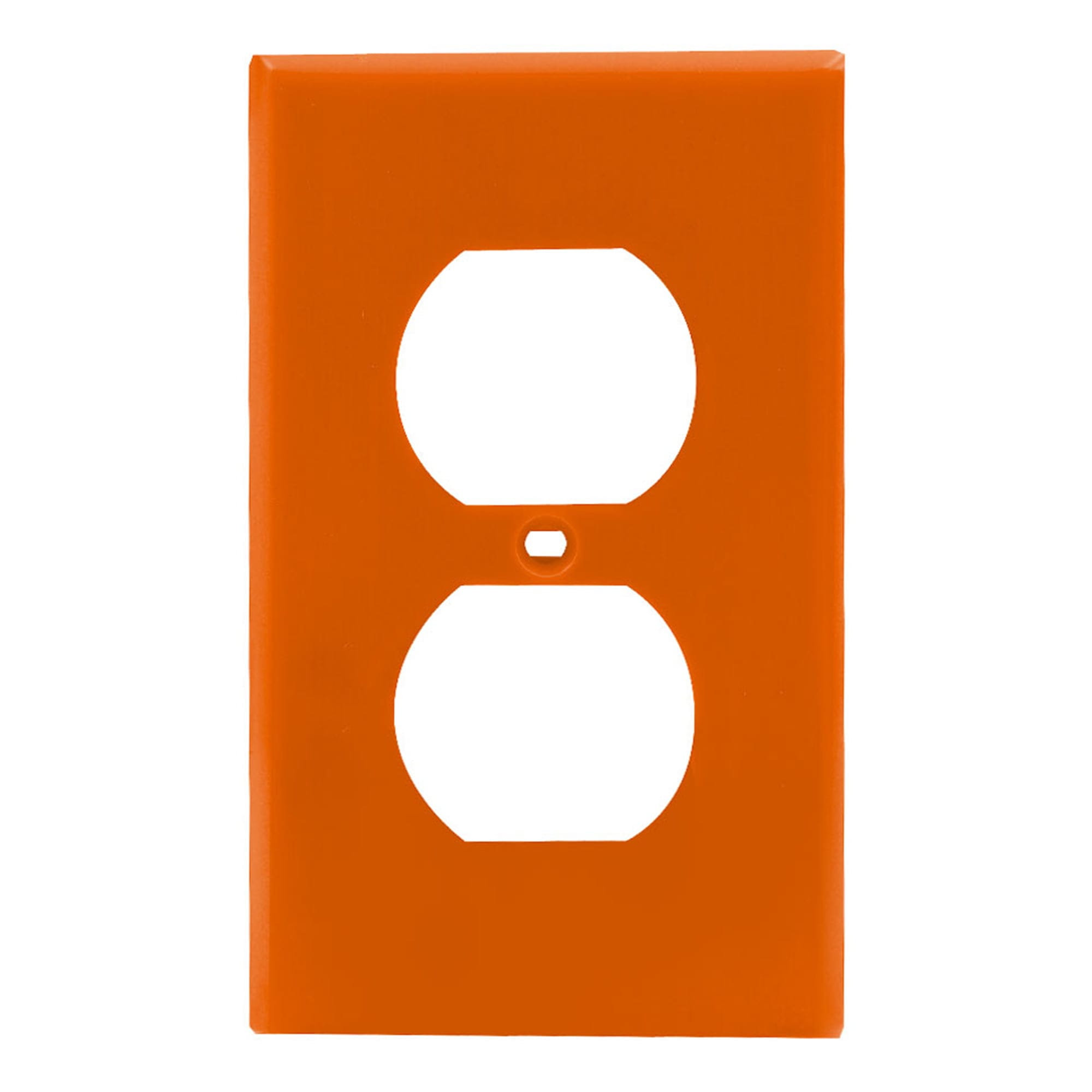 PLACA DOBLE NYLON P/TOMACORRIENTE ANARANJADO LEVITON
