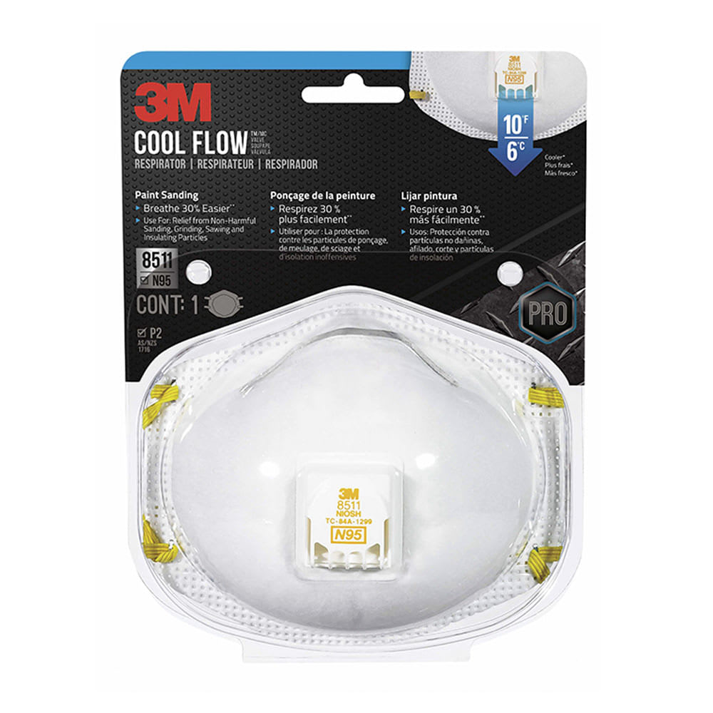 RESPIRADOR N95 CON VALVULA COOL FLOWTM MODELO 8511PA1A'' 3M PERU