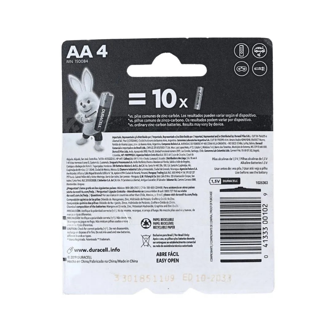 PILAS DURACELL AA X4 UNIDADES DURACELL4