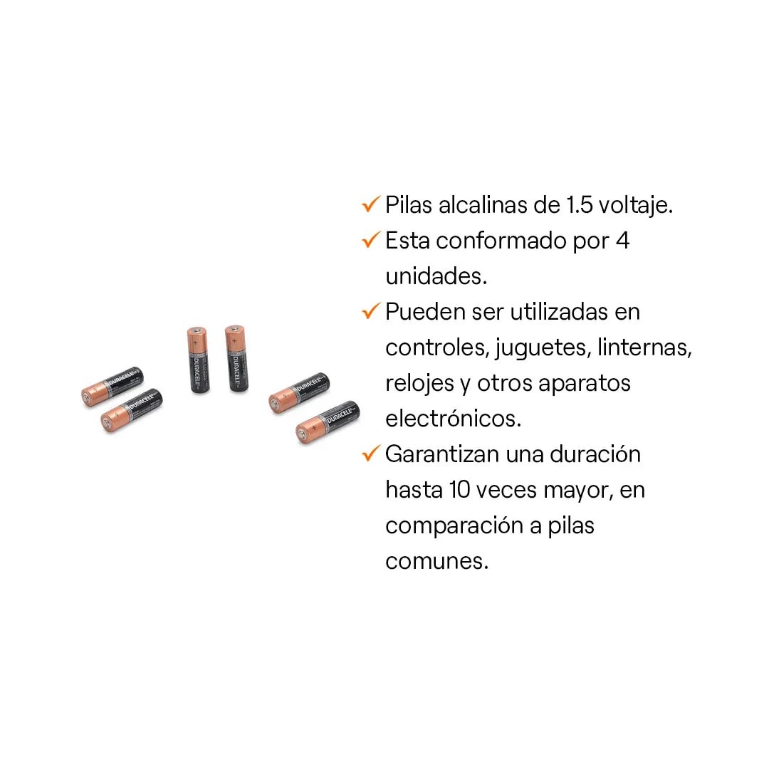PILAS DURACELL AA X4 UNIDADES DURACELL5