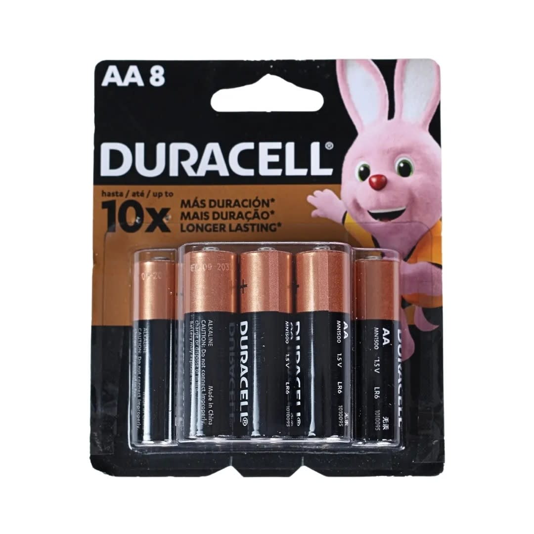 PILAS ALCALINAS AA X8 UNIDADES 1.5V ZINC/CARBON DURACELL2