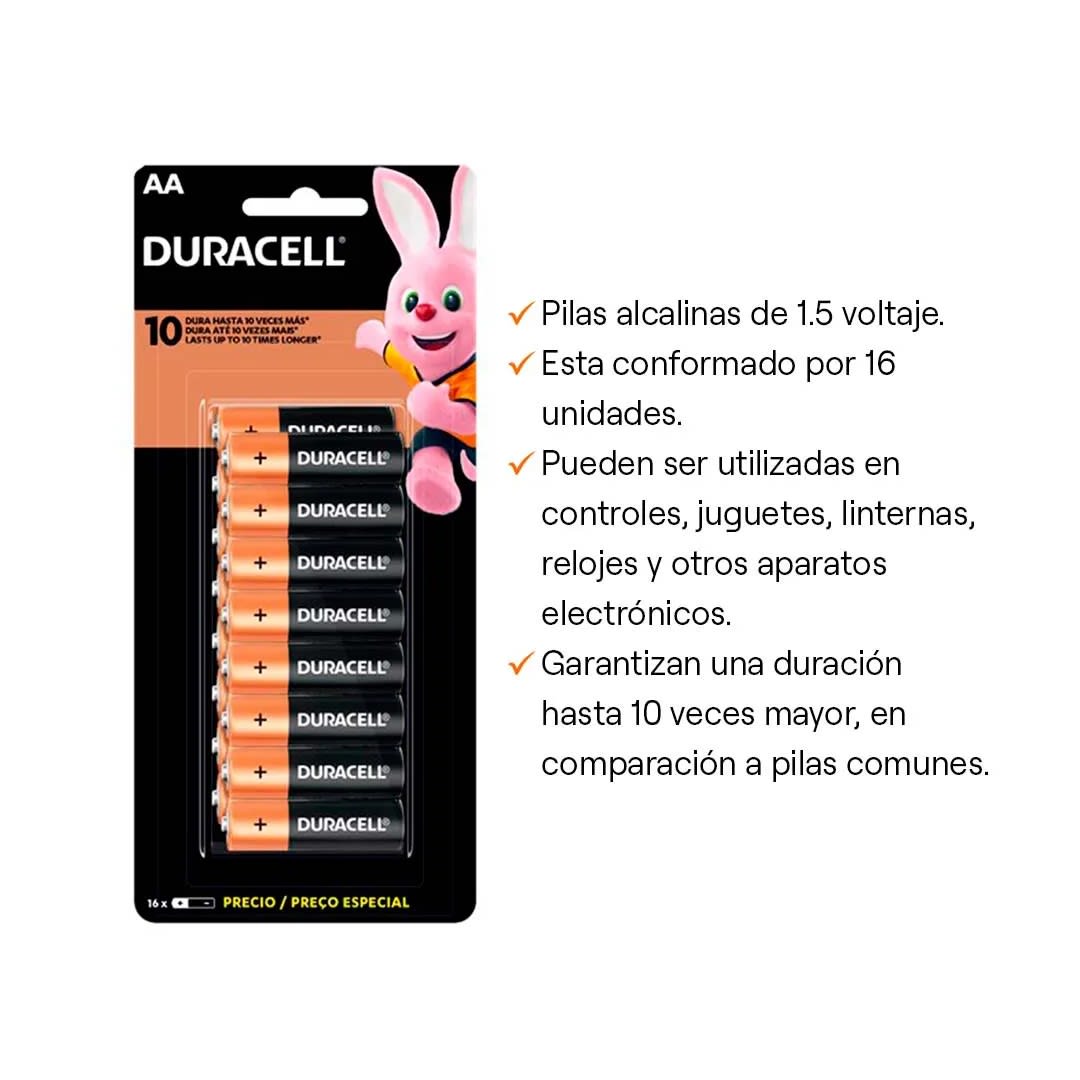 PILAS DURACELL AA X16 UNIDADES DURACELL4