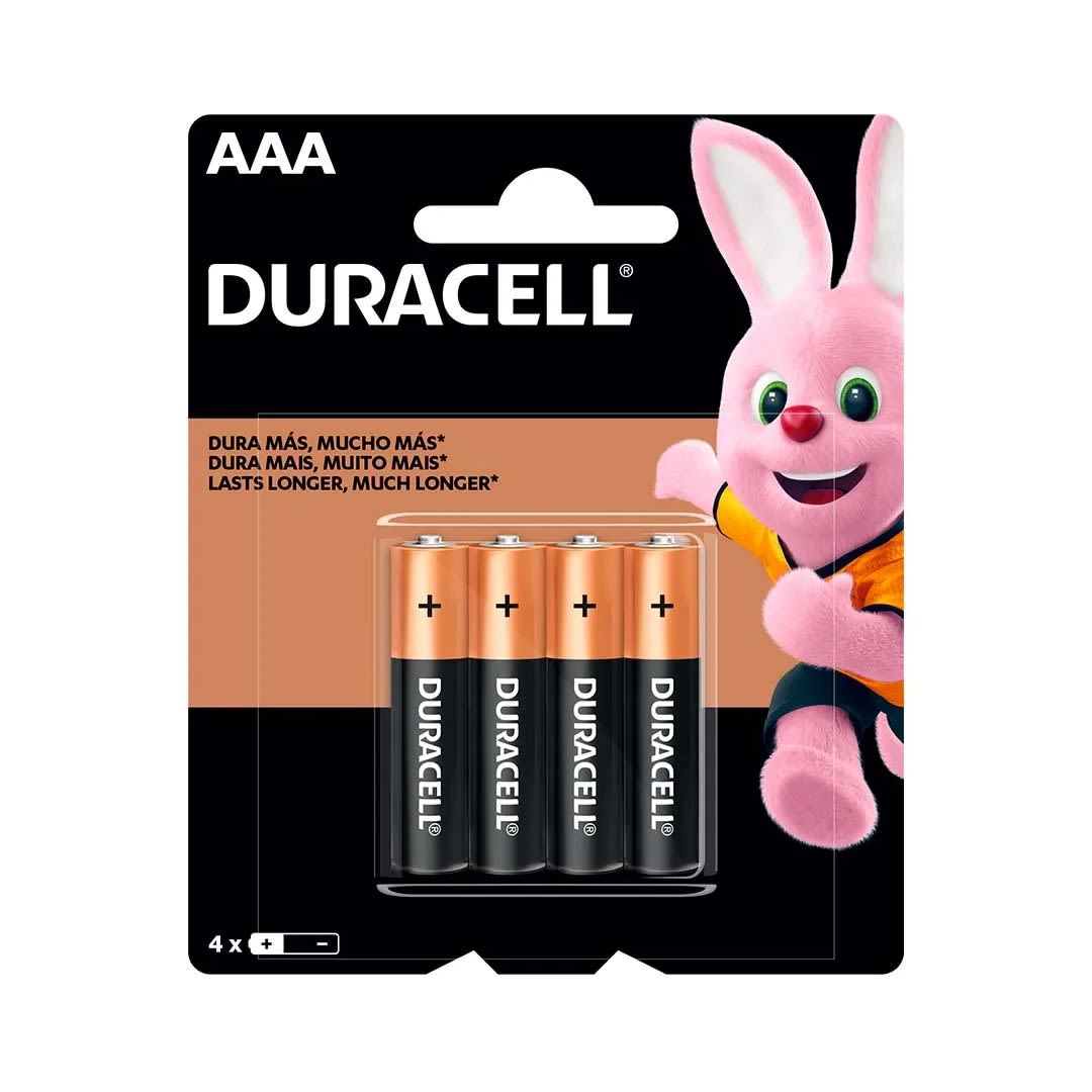 PILAS ALCALINAS AAA X4 UNIDADES ZINC/CARBON 1.5V DURACELL2